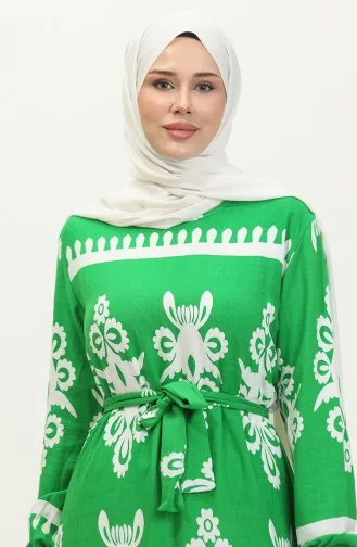 Viscose-jurk Met Patroon 81872-04 Groen 81872-04