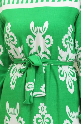 Viscose-jurk Met Patroon 81872-04 Groen 81872-04