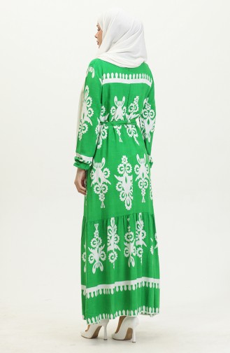 Gemustertes Viskosekleid 81872-04 Grün 81872-04