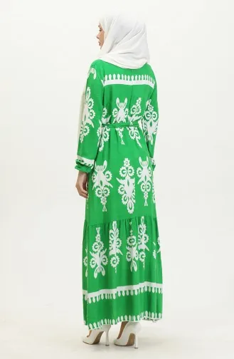 Viscose-jurk Met Patroon 81872-04 Groen 81872-04