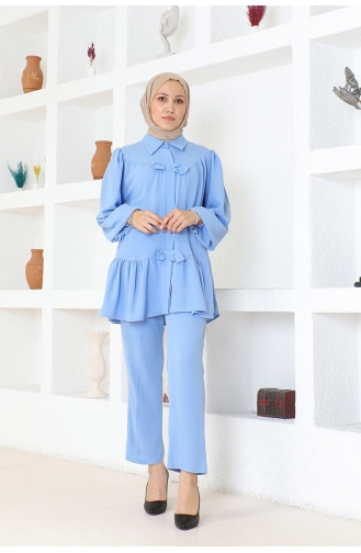 Double Suit With Frilly Skirt Brc1316 1316-02 Baby Blue 1316-02
