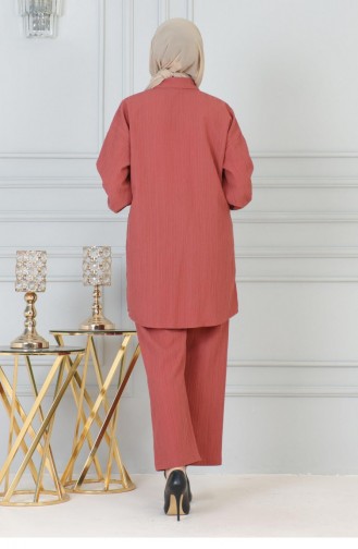 Costume Détaillé En Pierre Avec Poche Dusty Rose 19210 15239