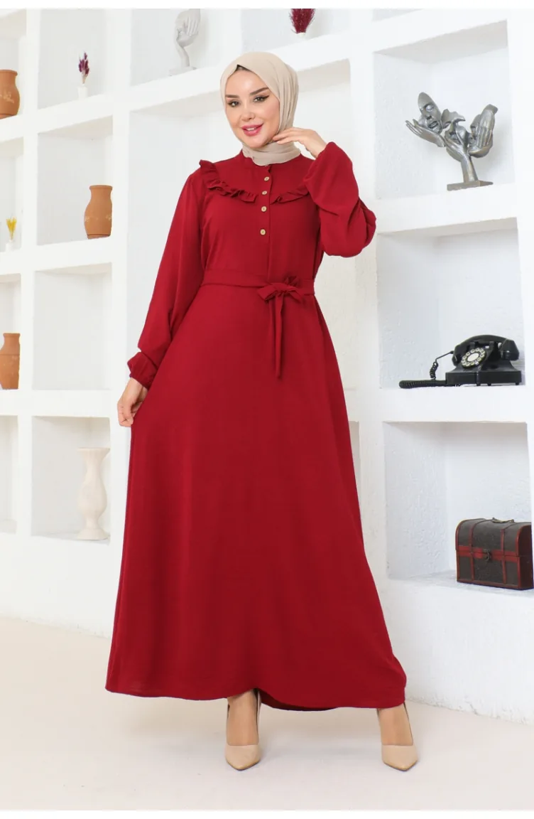 Robe Aerobin A Volants Rose 0072-01 Rouge Claret 0072-01