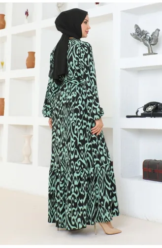 Neva Wrap Dress 9003-01 Green 9003-01