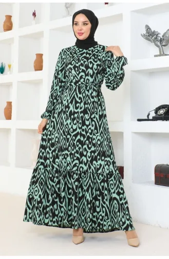 Neva Wrap Dress 9003-01 Green 9003-01