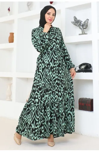 Neva Wrap Dress 9003-01 Green 9003-01