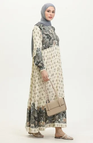 فستان بنقش أزهار  4093-01 انترسيت 4093-01