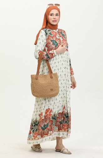 Kleid Mit Blumenmuster 4093-04 Fliese 4093-04