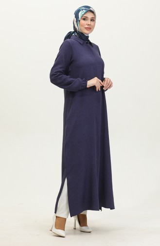 عباية سادة للمحجبات  24021-05 كحلي 24021-05