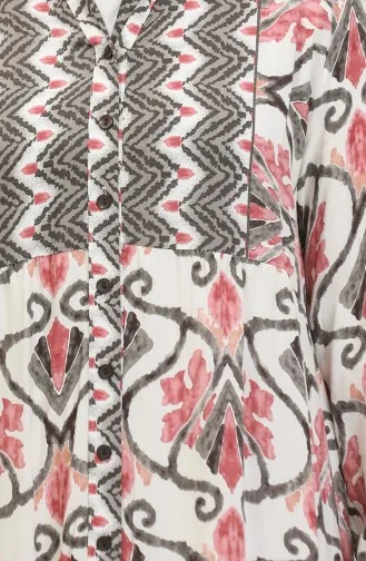 فستان منقوش للمحجبات  4096-03  بودرا 4096-03