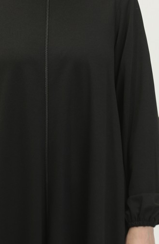 Abaya Mevlana Double A Fermeture 2029-01 Noir 2029-01