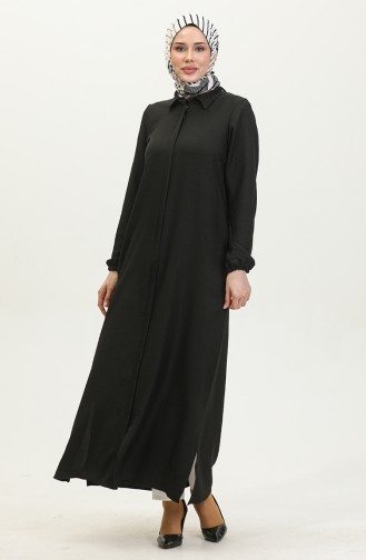 عباية سادة للمحجبات 24021-01 أسود 24021-01