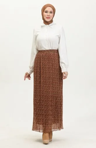 Pleated Skirt 0139-04 Cinnamon Color white 0139-04