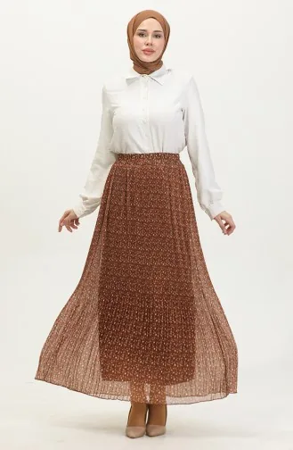 Pleated Skirt 0139-04 Cinnamon Color white 0139-04