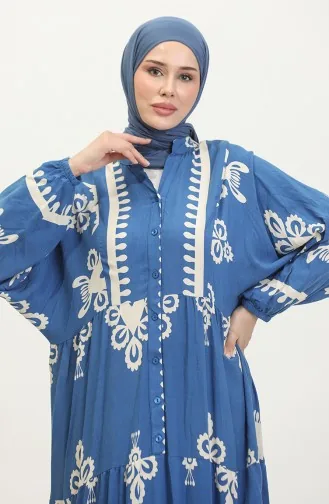 Robe Manches Ballon 4091-04 Indigo 4091-04