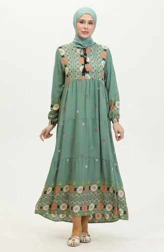 Kleid Mit Stickereimuster 4089-02 Mintgrün 4089-02