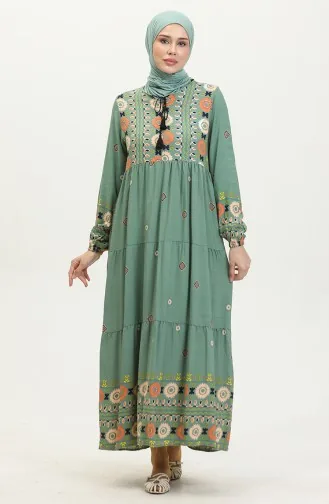 Kleid Mit Stickereimuster 4089-02 Mintgrün 4089-02