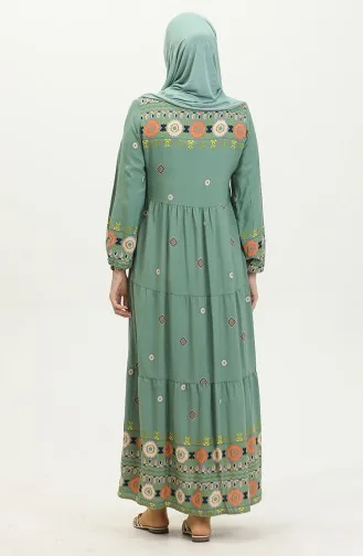 Kleid Mit Stickereimuster 4089-02 Mintgrün 4089-02