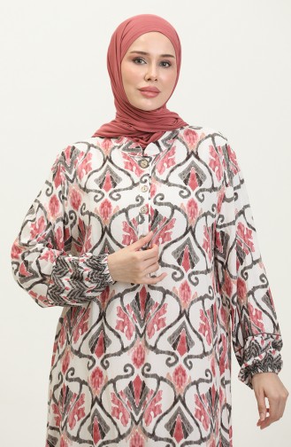 Plus Size Buttoned Tunic 4097-01 Powder 4097-01