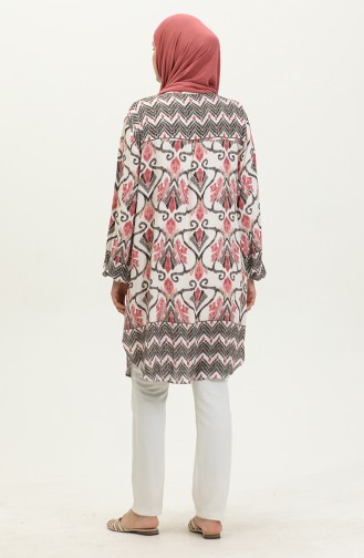 Plus Size Buttoned Tunic 4097-01 Powder 4097-01