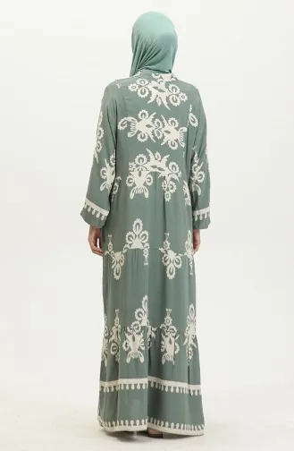 Kleid Mit Ballonärmeln 4091-03 Grün 4091-03