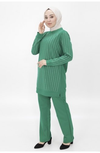 Ensemble Deux Fils Tissu Deux Fils Imprimé Pierre 71187-04 Vert 71187-04