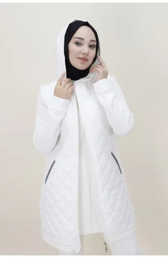 İki İplik Kumaş Yelekli Üçlü Takim 70060-01 Ekru