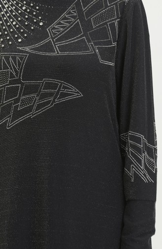 Robe De Soirée Argenté Imprimé Pierre 0422-01 Fumé 0422-01