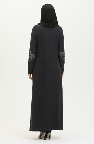 Robe De Soirée Argenté Imprimé Pierre 0422-01 Fumé 0422-01