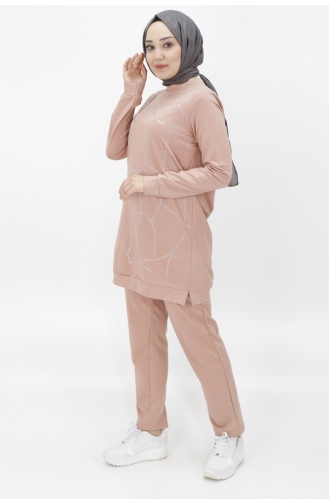 Ensemble Double Détail Rayure Pierre 70047-02 Poudre 70047-02