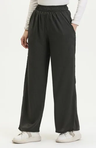 Sommerhose Mit Weitem Bein Und Elastischem Bund 2096-01 Anthrazit 2096-01