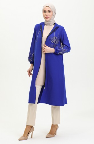 Abaya A Fermeture Et Imprimé Pierre 0411-02 Saks 0411-02