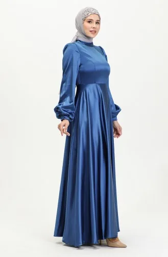 Robe De Soirée Coupe Coupée En Satin 52895-03 Saks 52895-03