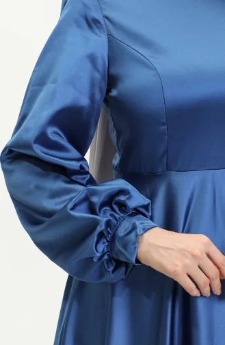 Robe De Soirée Coupe Coupée En Satin 52895-03 Saks 52895-03