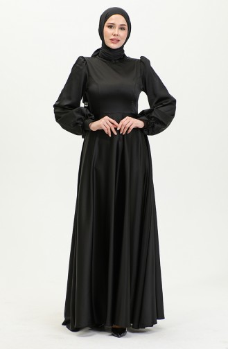 Abendkleid Aus Satin Mit Körbchen 52895-02 Schwarz 52895-02