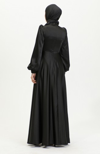 Abendkleid Aus Satin Mit Körbchen 52895-02 Schwarz 52895-02