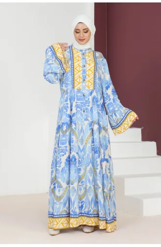 Hale Viscose Dress 7114-01 Blue 7114-01