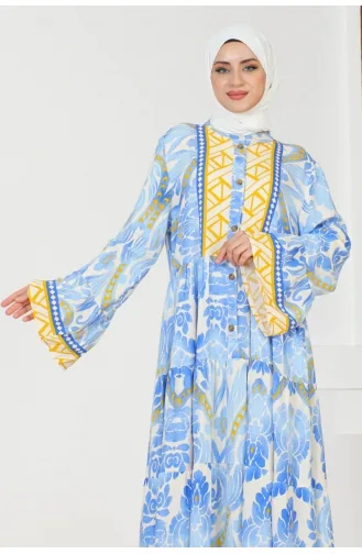 Hale Viscose Dress 7114-01 Blue 7114-01