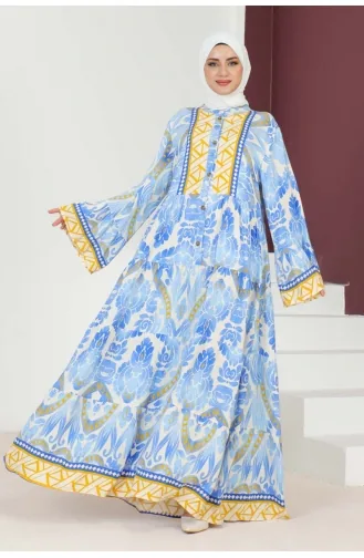 Hale Viscose Dress 7114-01 Blue 7114-01