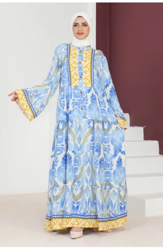 Hale Viscose Dress 7114-01 Blue 7114-01