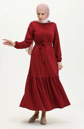 Rüschenrock-Hijab-Kleid Brc1122 1122-02 Weinrot 1122-02