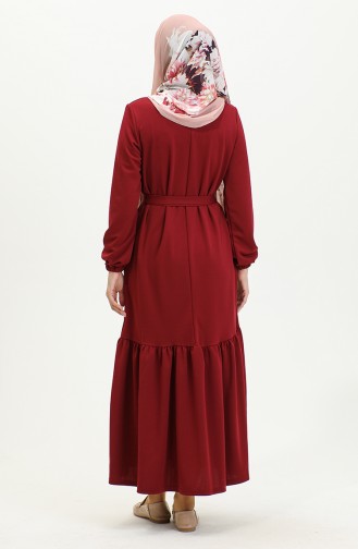Rüschenrock-Hijab-Kleid Brc1122 1122-02 Weinrot 1122-02
