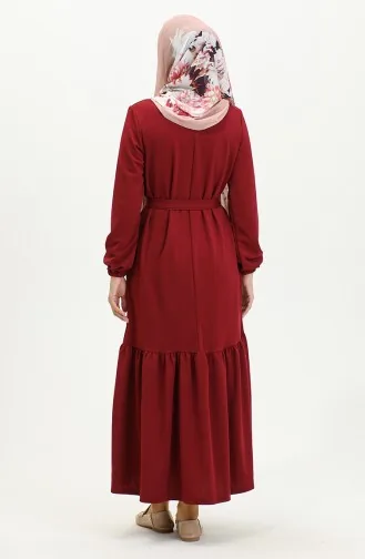 Rüschenrock-Hijab-Kleid Brc1122 1122-02 Weinrot 1122-02