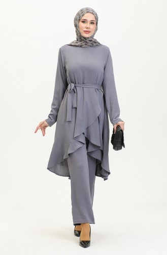 Asymmetrisch Gesneden Aerobin Hijabpak Brc1311 1311-03 Grijs 1311-03