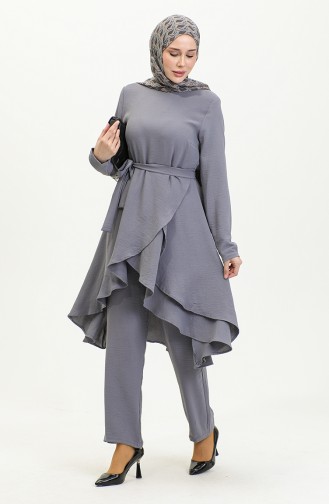Asymmetrisch Gesneden Aerobin Hijabpak Brc1311 1311-03 Grijs 1311-03