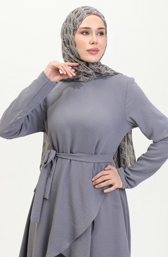 Asymmetrisch Gesneden Aerobin Hijabpak Brc1311 1311-03 Grijs 1311-03
