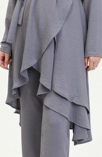 Asymmetrisch Gesneden Aerobin Hijabpak Brc1311 1311-03 Grijs 1311-03