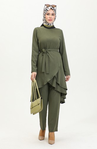 Asymmetrisch Geschnittener Aerobin-Hijab-Anzug Brc1311 1311-01 Khaki 1311-01