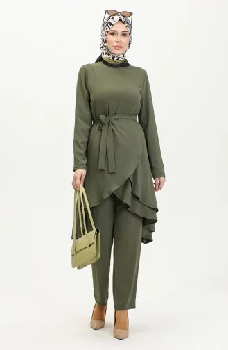 Asymmetrisch Geschnittener Aerobin-Hijab-Anzug Brc1311 1311-01 Khaki 1311-01