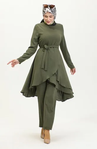 Asymmetrisch Geschnittener Aerobin-Hijab-Anzug Brc1311 1311-01 Khaki 1311-01